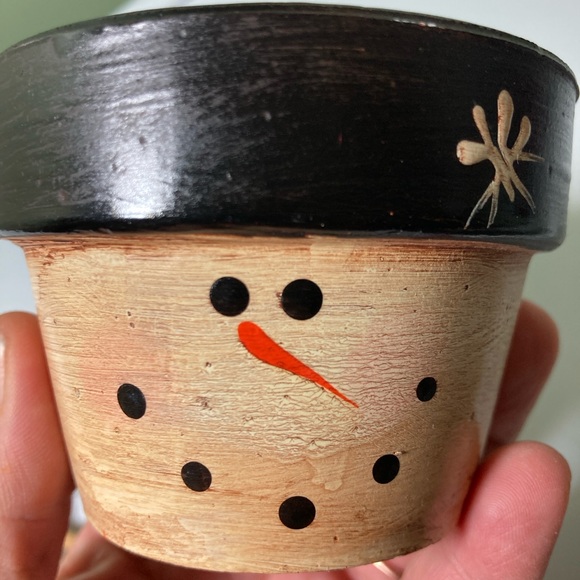 Festive Snowman Planter and Ornament Set - Picture 5 of 5